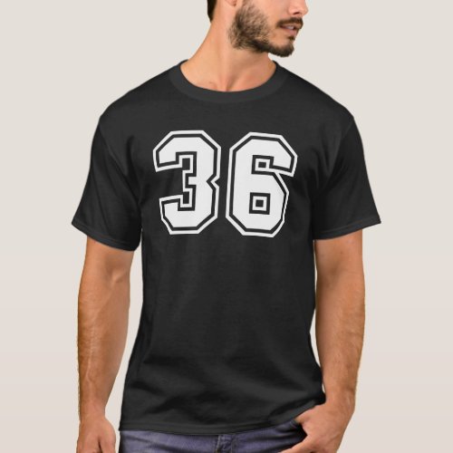 Sports Jersey Favorite Lucky Number 36 T_Shirt