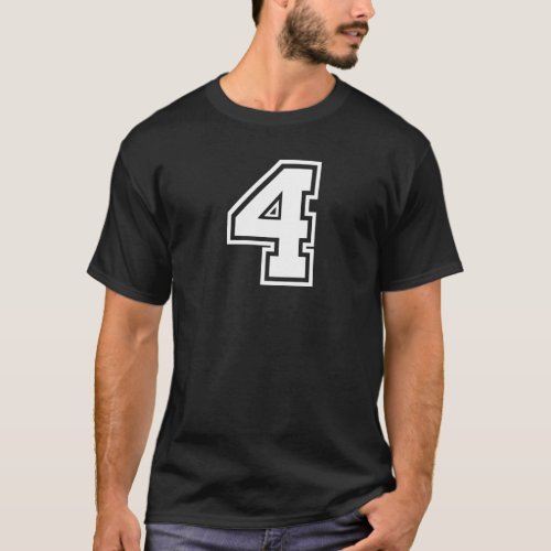 Sports Jersey Favorite Lucky Number 4 T_Shirt