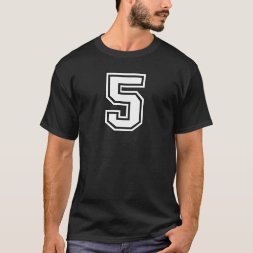 Sports Jersey Favorite Lucky Number 5 T_Shirt