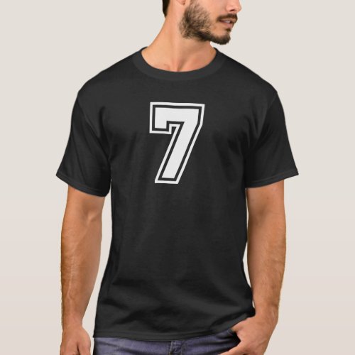 Sports Jersey Favorite Lucky Number 7 T_Shirt