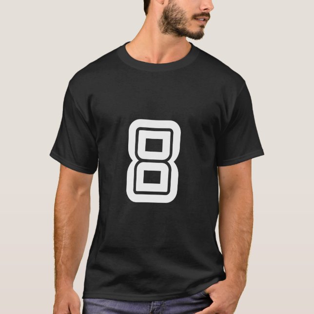 Sports Jersey Favorite Lucky Number #8 T-Shirt (Front)