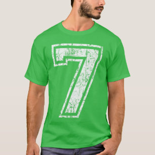 Sports Jersey Grunge Number 7 Faneam Player Birthd T-Shirt