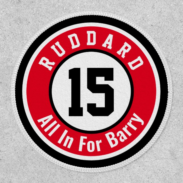 Sports Jersey Memorial Name and Number Patch (Front)
