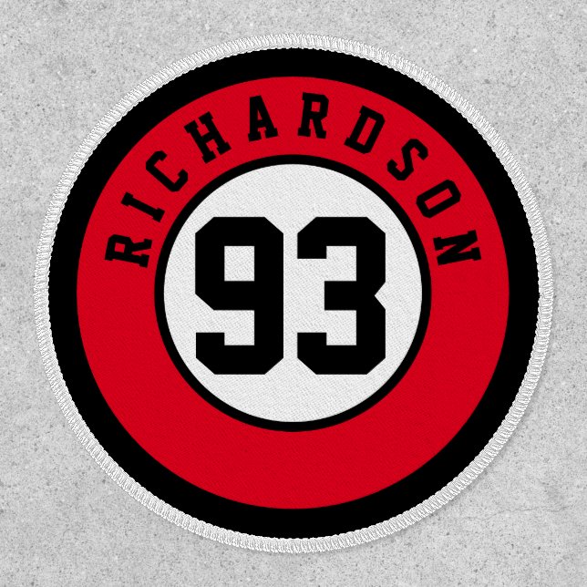 Sports Jersey Memorial Name and Number Patch (Front)