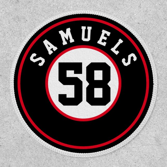 Sports Jersey Memorial Name and Number  Patch (Front)