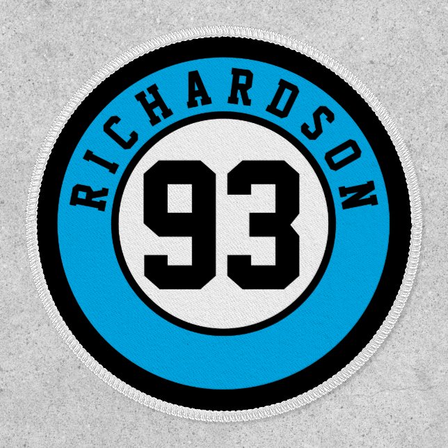 Sports Jersey Memorial Name and Number Patch (Front)