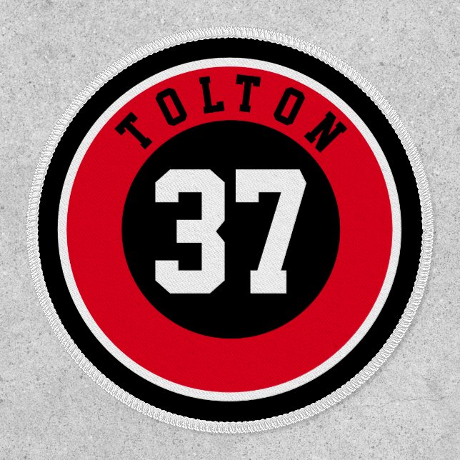 Sports Jersey Memorial Name and Number Patch (Front)