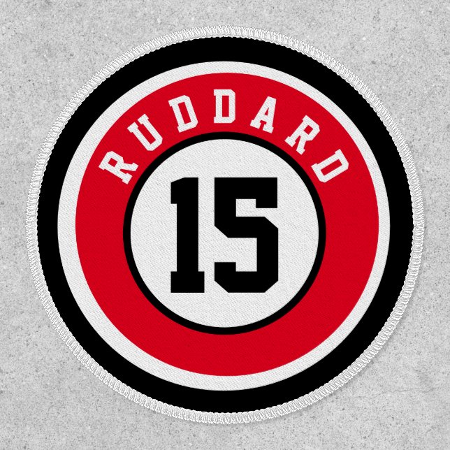 Sports Jersey Memorial Name and Number Patch (Front)