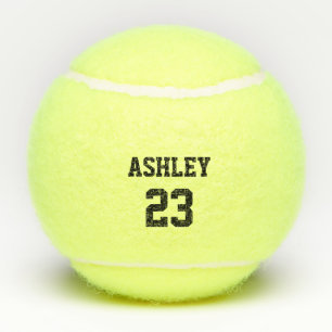 Sports Jersey Name and Number Personalized Tennis Balls