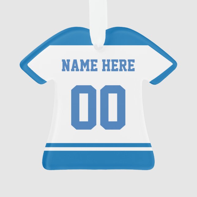 Sports Jersey Name & Number Back Print Template Ornament (Back)