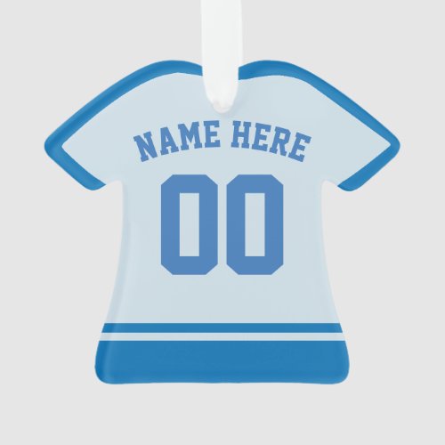 Sports Jersey Name  Number Back Print Template Ornament