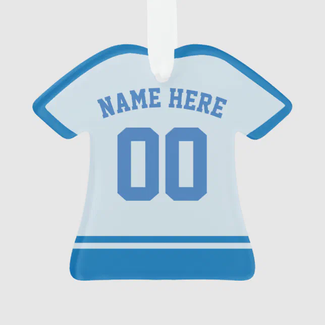 Name & Number Baseball Softball Jersey Template Ceramic Ornament, Zazzle