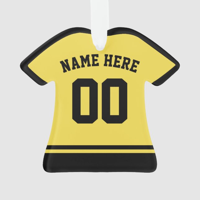 Sports Jersey Name & Number Ornament Template (Back)
