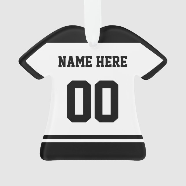 Sports Jersey Name & Number Ornament Template (Back)