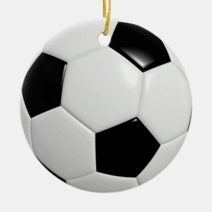 Sports Jersey Name Number Team Colors Soccer Ball Ceramic Ornament