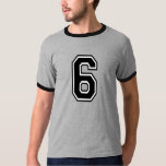 Sports Jersey Number 6 T-Shirt Sports Jersey Number 6 T-Shirt