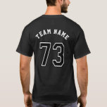 Sports Jersey Number 73 T-Shirt Sports Jersey Number 73 T-Shirt