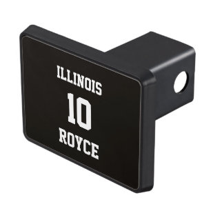 Sports Jersey Personalizable Smoky Black Hitch Cover