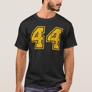 Sports Jersey Uniform Vintage Yellow Number #44 T-Shirt