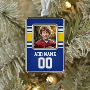 Sports Jersey with Photo, Name and Number Christmas Ornament