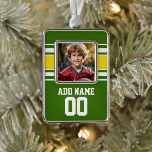 Sports Jersey with Photo, Name and Number Christmas Ornament