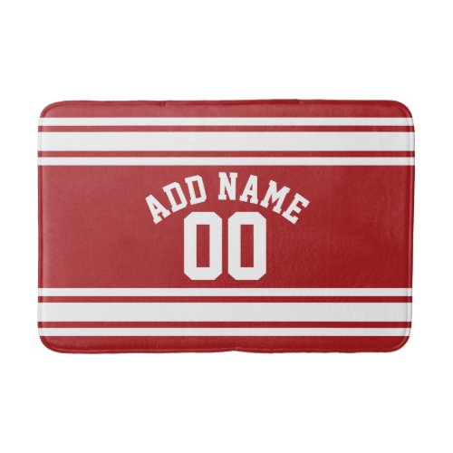 Sports Jersey with Your Name and Number Bathroom Mat