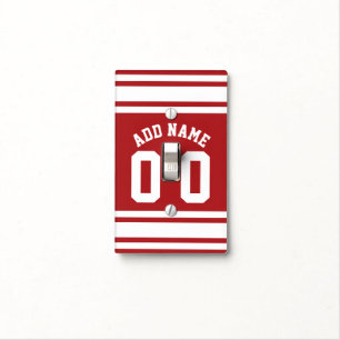 Sports Jersey with Your Name and Number Light Switch Cover