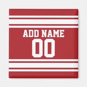 Sports Jersey with Your Name and Number Magnet