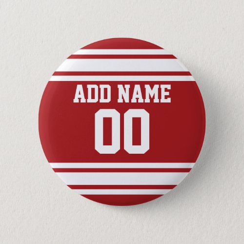 Sports Jersey with Your Name and Number Pinback Button