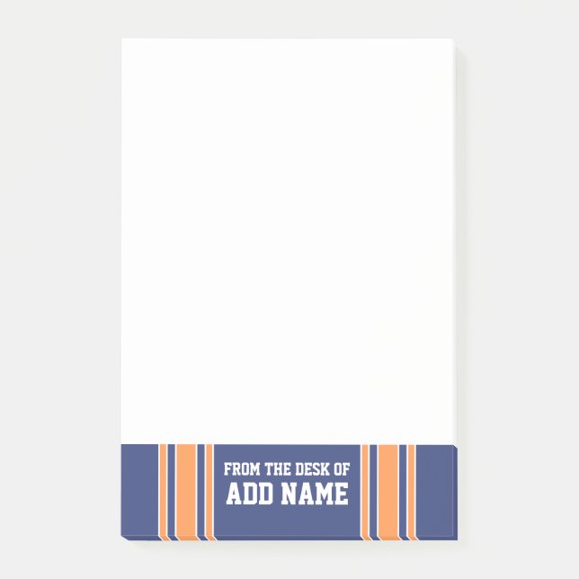 Sports Jersey with Your Name and Number Post-it Notes (Front)