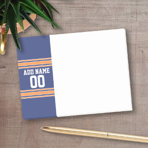 Sports Jersey with Your Name and Number Post-it Notes