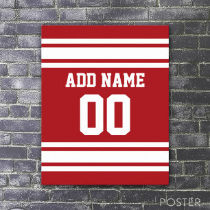 Sports Jersey with Your Name and Number Poster