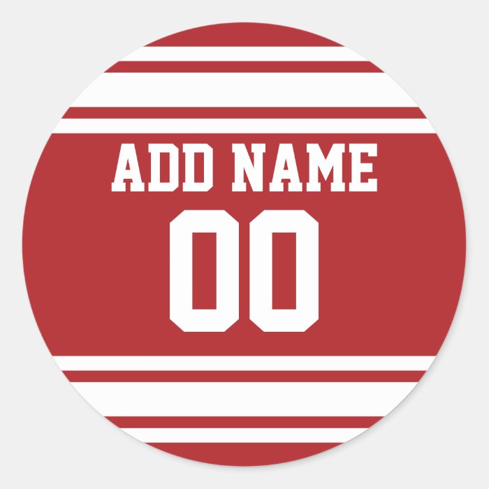 Sports Jersey with Your Name and Number Sticker