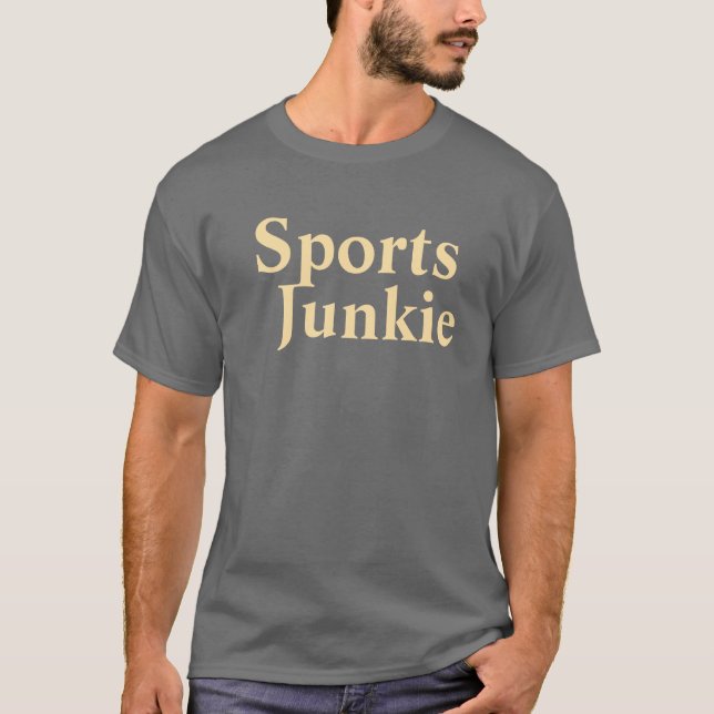 Sports Junkie Mens Dk Gray        T-Shirt (Front)