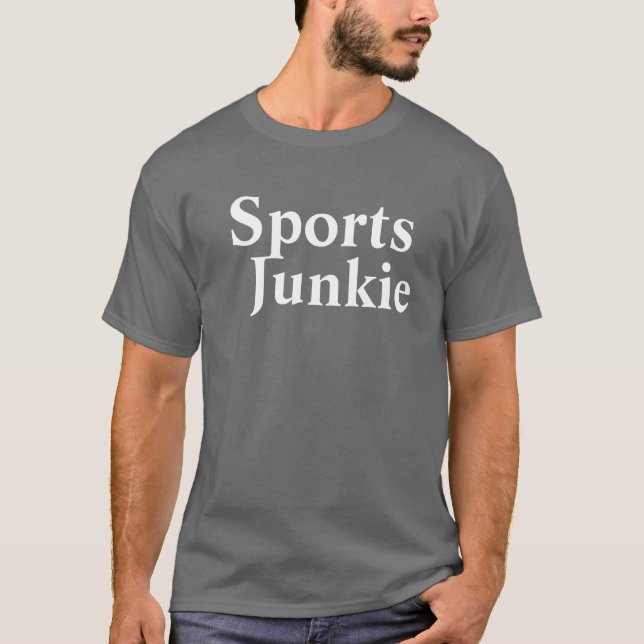 Sports Junkie Mens Dk Gray     T-Shirt (Front)