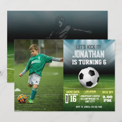 Sports Kids Soccer Photo Birthday