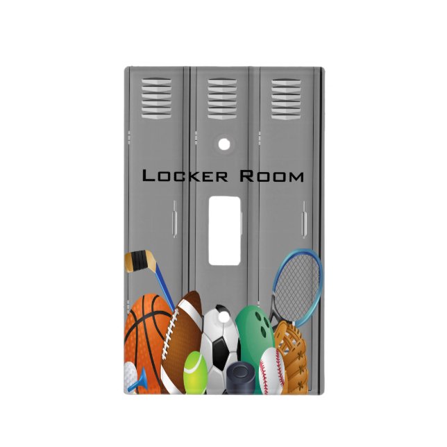 Sports Locker Room Design Light Switch Cover (Front)