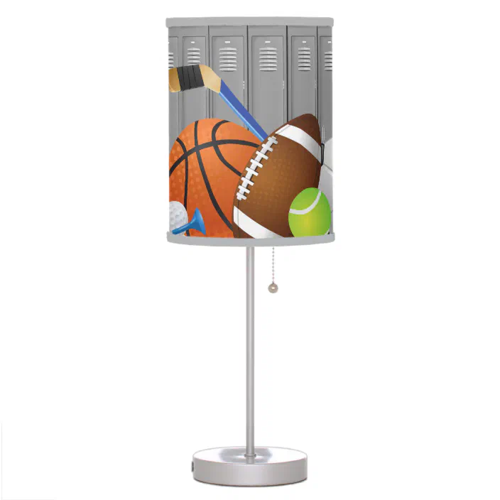Sports Locker Room Design Table Lamp, All Sports Lamp Shade