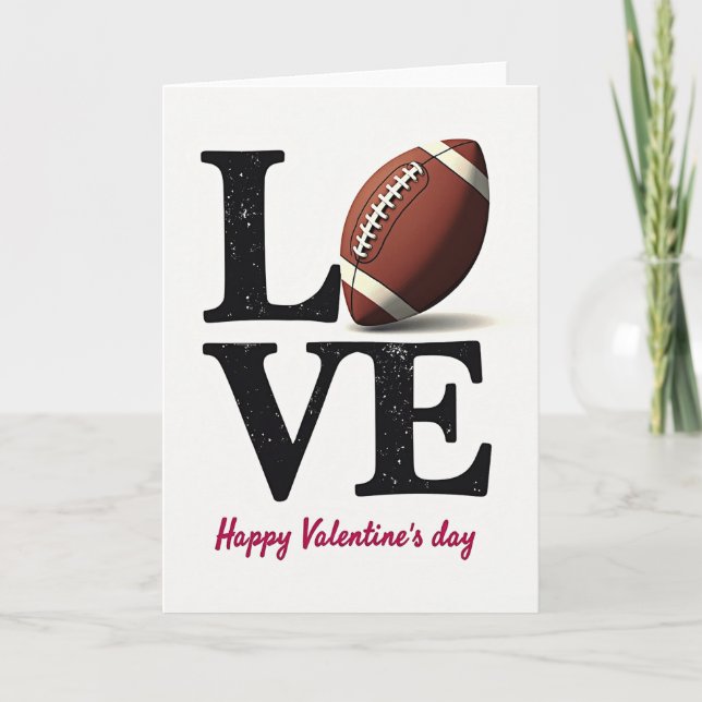 Sports Love Valentines Day Card (Front)