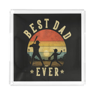 Sports Lover Best Dad Ever Acrylic Tray