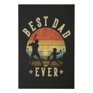 Sports Lover Best Dad Ever Faux Canvas Print