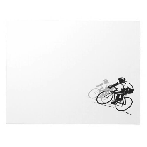 Sports Lover  Bicycle Racing Silhouette Notepad
