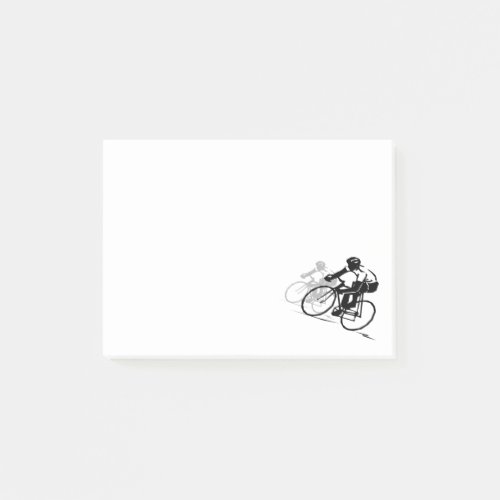 Sports Lover  Bicycle Racing Silhouette Post_it Notes