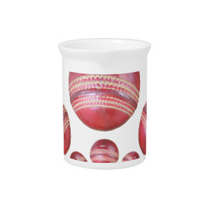 Sports Lover’s Cricket Ball Print Beverage Pitcher
