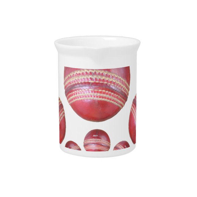 Sports Lover’s Cricket Ball Print Beverage Pitcher (Front)