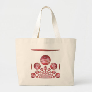 Sports Lover’s Cricket Ball Print Large Tote Bag