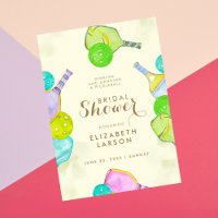 Sports Lover Watercolor  Pickleball Themed Bridal