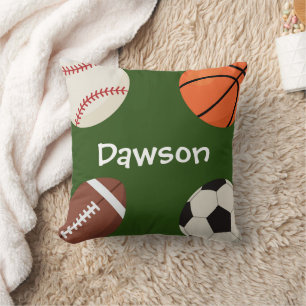 Sports Lovers Personalized Throw Pillow