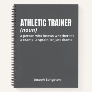 Sports Medicine Humor Athletic Trainer Definition Notebook