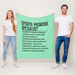 Sports medicine specialist fleece blanket
